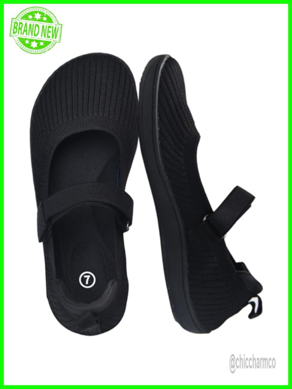 Wide Toe Box Barefoot Ballet Flats Women Slip-On Knit Round Toe